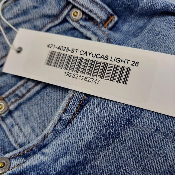 NWT Jonathan Simkhai River High Rise Straight Fray Hem Jeans - Picture 9 of 16